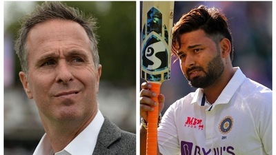 Michael Vaughan and Rishabh Pant Michael Vaughan and Rishabh Pant