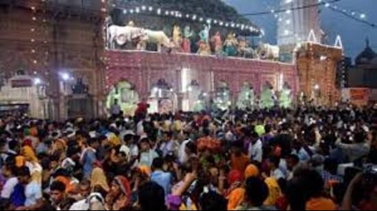 Mudiya Poornima Mela at Goverdhan in Mathura. (HT FILE PHOTO)