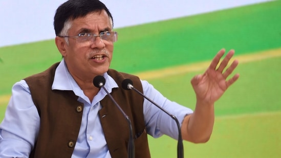Pawan Khera questioned the BJP on Riyaz Attari's alleged link with the BJP. (PTI) Pawan Khera questioned the BJP on Riyaz Attari's alleged link with the BJP. (PTI)