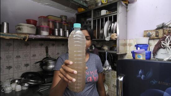 Four days after water supply was disrupted in Sector 15 due to fire incidents, around 20,000 residents continue to be on the receiving end, with pipes either bringing muddy water or the supply down to a trickle due to low pressure. (Representative Image/HT File) Four days after water supply was disrupted in Sector 15 due to fire incidents, around 20,000 residents continue to be on the receiving end, with pipes either bringing muddy water or the supply down to a trickle due to low pressure. (Representative Image/HT File)