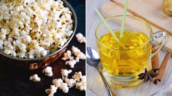 Popcorn and lemongrass tea can help in boosting your immunity and preventing you from infections.(Pinterest)