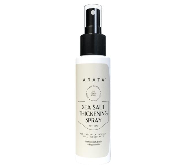 Volume building products will help make your hair appear thicker and fuller (Sea Salt Thickening spray for full bodied hair by Arata) Volume building products will help make your hair appear thicker and fuller (Sea Salt Thickening spray for full bodied hair by Arata)