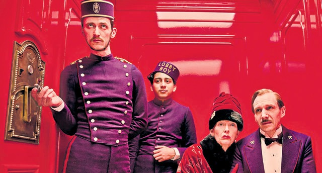The hand-cranked lift in The Grand Budapest Hotel (2014), a film set in the 1930s. The hand-cranked lift in The Grand Budapest Hotel (2014), a film set in the 1930s.