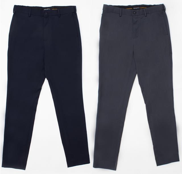 Fabrics with blends can be both crease free and water repellent (All weather comfortable stretch pants in navy and grey by The Pant Project) Fabrics with blends can be both crease free and water repellent (All weather comfortable stretch pants in navy and grey by The Pant Project)