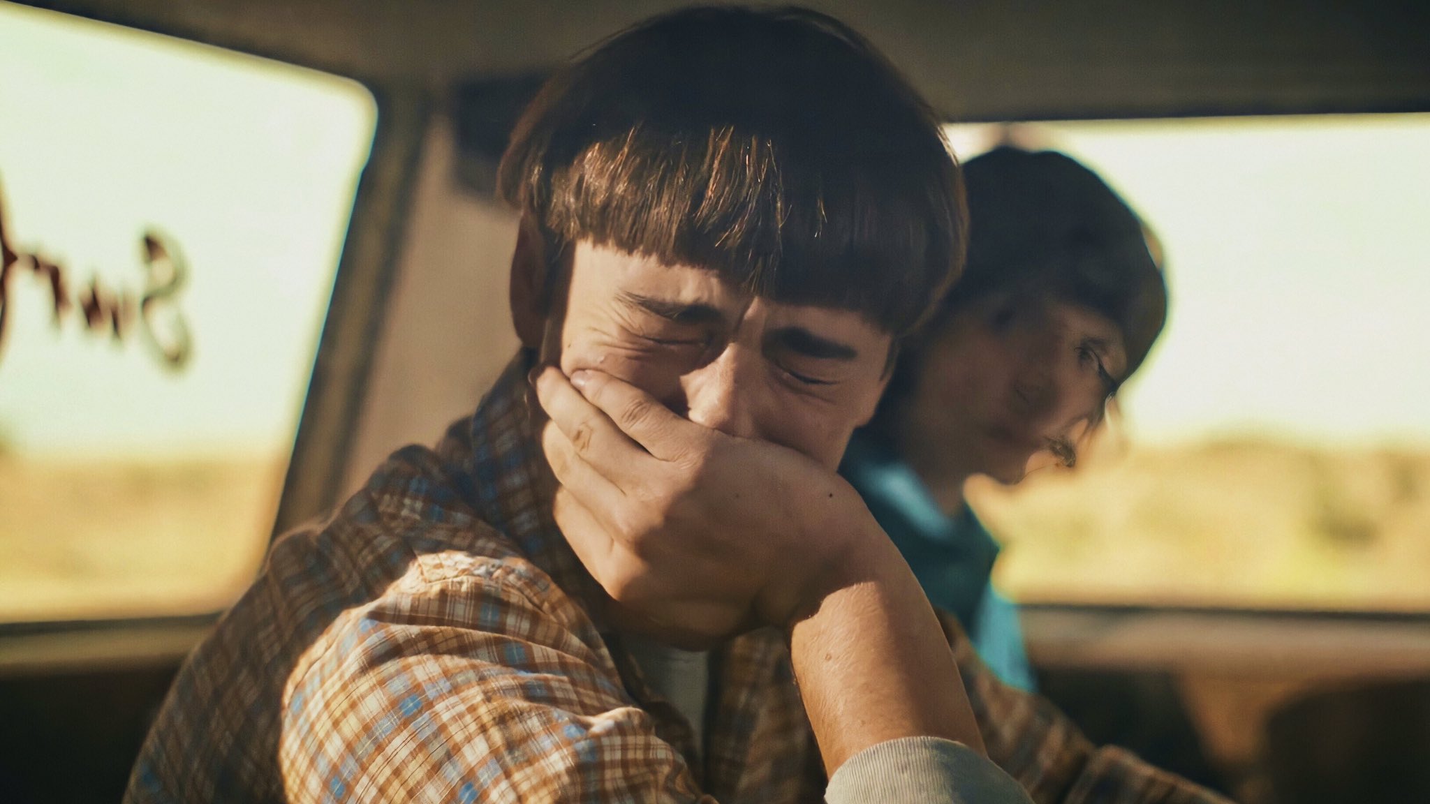 Noah Schnapp and Finn Wolfhard in the show. Noah Schnapp and Finn Wolfhard in the show.