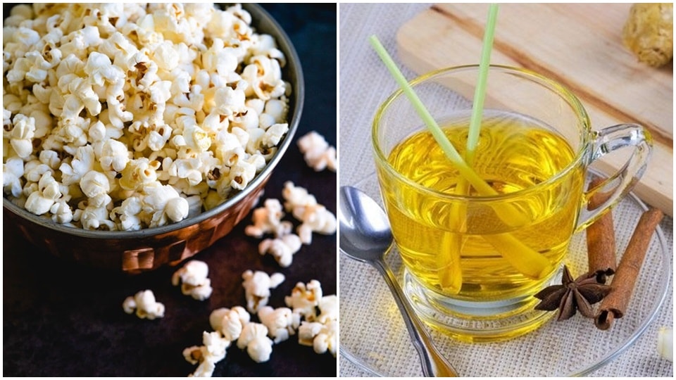 Popcorn and lemongrass tea can help in boosting your immunity and preventing you from infections. (Pinterest)