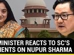 LAW MINISTER REACTS TO SC'S COMMENTS ON NUPUR SHARMA