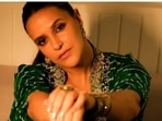 Neha Dhupia goes green in a stunning green ensemble