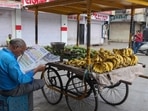 A fruit vendor waits for customers during a ten-hour relaxation in the curfew imposed by administration to maintain law and order after the murder of Kanhaiya Lal, in Udaipur, on July 3, 2022. (PTI) A fruit vendor waits for customers during a ten-hour relaxation in the curfew imposed by administration to maintain law and order after the murder of Kanhaiya Lal, in Udaipur, on July 3, 2022. (PTI)