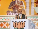Prime Minister Narendra Modi addresses the concluding session of the BJP's National Executive meeting, in Hyderabad on Sunday.(PTI) Prime Minister Narendra Modi addresses the concluding session of the BJP's National Executive meeting, in Hyderabad on Sunday.(PTI)
