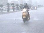 Rains lash parts of Delhi.