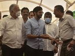 The Sena's office in the Vishan Bhavan was sealed which created commotion ahead of Sunday's voting for the Speaker post. (Anshuman Poyrekar/ HT) The Sena's office in the Vishan Bhavan was sealed which created commotion ahead of Sunday's voting for the Speaker post. (Anshuman Poyrekar/ HT)