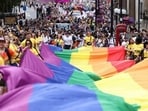 Organizers said more than 30,000 people took part in the Pride parade, watched on by a crowd of around a million(Henry Nicholls/REUTERS )