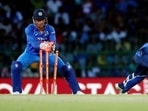 MS Dhoni in action for India.(Twitter) MS Dhoni in action for India.(Twitter)