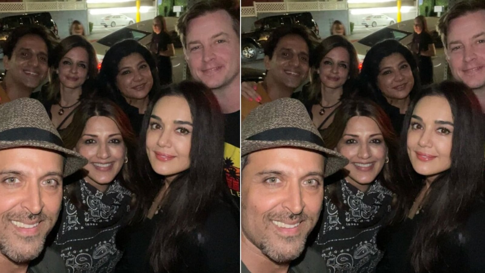 Preetyzinta Fuck Krishgail - Preity Zinta poses with Hrithik Roshan, Sussanne Khan, Sonali Bendre. See  pic | Bollywood - Hindustan Times