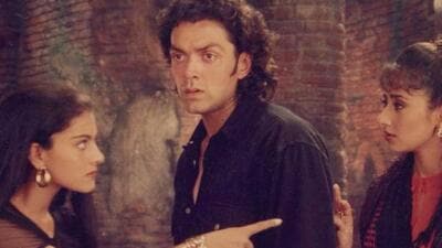 Actors Bobby Deol, Kajol and Manisha Koirala starred in the 1997 thriller Gupt. Actors Bobby Deol, Kajol and Manisha Koirala starred in the 1997 thriller Gupt.