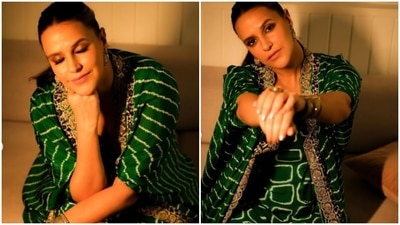 Neha Dhupia goes green in a stunning green ensemble (Instagram/@nehadhupia)
