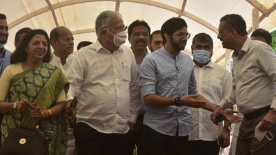 The Sena's office in the Vishan Bhavan was sealed which created commotion ahead of Sunday's voting for the Speaker post. (Anshuman Poyrekar/ HT) The Sena's office in the Vishan Bhavan was sealed which created commotion ahead of Sunday's voting for the Speaker post. (Anshuman Poyrekar/ HT)
