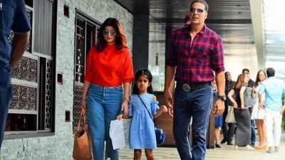 Twinkle Khanna shares new video featuring Akshay Kumar and Nitara. Twinkle Khanna shares new video featuring Akshay Kumar and Nitara.