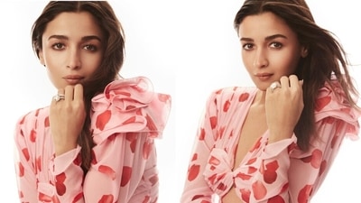 Alia Bhatt posed with her diamond ring. Alia Bhatt posed with her diamond ring.