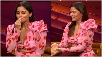 Loved Alia Bhatt's cut-out mini dress in Koffee With Karan season 7 trailer with Ranveer Singh? It costs ₹85k (YouTube) Loved Alia Bhatt's cut-out mini dress in Koffee With Karan season 7 trailer with Ranveer Singh? It costs ₹85k (YouTube)