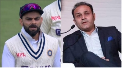 Virat Kohli; Virender Sehwag (Twitter/Getty)