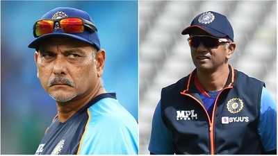 Ravi Shastri; Rahul Dravid (Getty/AP)