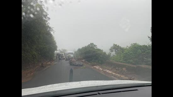 As a preparation to tackle floods and landslides during monsoon, zilla parishad officials visited vulnerable sites on Saturday to check monsoon preparedness. (HT PHOTO)