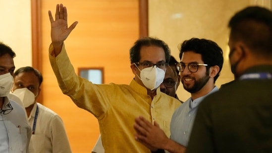 Aaditya Thackeray posted a photo of his father Uddhav Thackeray and wrote it is always important to follow the right footsteps.&nbsp;