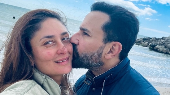 Kareena Kapoor and Saif Ali Khan at the English Channel. Kareena Kapoor and Saif Ali Khan at the English Channel.