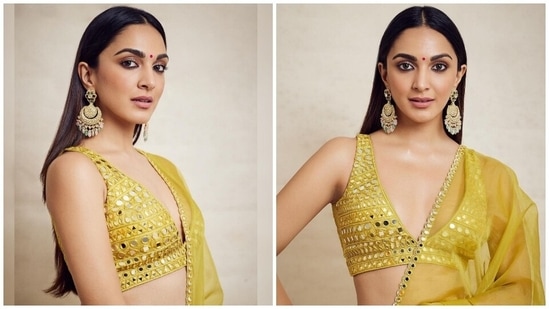 Kiara Advani sangeet lehenga: Did you know that Kiara Advani's sangeet  lehenga, with 98K Swarovski crystals, took 4,000 hours to be completed? -  The Economic Times