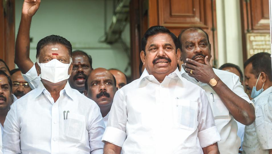 File photo of AIADMK leaders E Palaniswami and O Panneerselvam. File photo of AIADMK leaders E Palaniswami and O Panneerselvam.