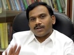 File photo of former telecom minister A Raja during an interview with Hindustan Times. File photo of former telecom minister A Raja during an interview with Hindustan Times.