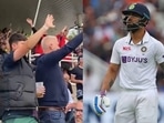 Barmy Army taunts Virat Kohli after his dismissal in the second innings Barmy Army taunts Virat Kohli after his dismissal in the second innings