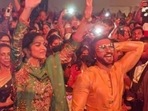 Ranveer Singh, Deepika Padukone, and her family attended Shankar Mahadevan's concert in the United States. Ranveer Singh, Deepika Padukone, and her family attended Shankar Mahadevan's concert in the United States.
