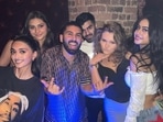 Nysa Devgan with her friends in London. Nysa Devgan with her friends in London.
