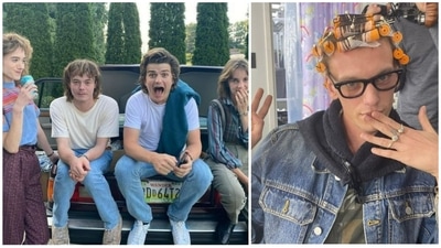 Netflix has released behind-the-scene pictures from Stranger Things sets. Netflix has released behind-the-scene pictures from Stranger Things sets.