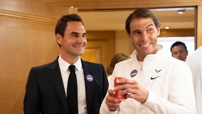 Roger Federer and Rafael Nadal (Twitter/Wimbledon)