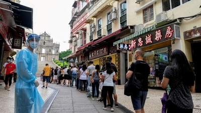 Covid outbreak: People queue for Covid-19 testing in Macau, China, (File image) (REUTERS)