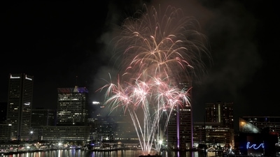 Fireworks explode over Baltimore's Inner Harbor during the Ports America Chesapeake 4th of July celebration in 2019 in Baltimore. (File image) (AP) Fireworks explode over Baltimore's Inner Harbor during the Ports America Chesapeake 4th of July celebration in 2019 in Baltimore. (File image) (AP)