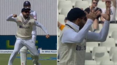 Virat Kohli's aggressive reaction to Alex Lees' run-out&nbsp; (Twitter)