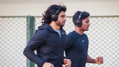 Rohit Yadav trains with Neeraj Chopra at Kalinga Stadium. (Instagram/@rohit________yadav)