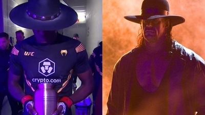 The Undertaker reacts to Israel Adesanya's entrance at UFC 276 The Undertaker reacts to Israel Adesanya's entrance at UFC 276