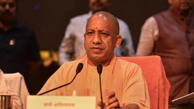 Uttar Pradesh chief minister Yogi Adityanath addressing a press conference on completion of the 100 days of his government in its second term. (PTI PHOTO) Uttar Pradesh chief minister Yogi Adityanath addressing a press conference on completion of the 100 days of his government in its second term. (PTI PHOTO)