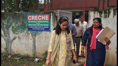 During the visit of UT secretary, social welfare, Nitika Pawar, at Bal Bhawan and crèches, it was found that the procurement process of necessary toys and other materials had been delayed and directions were issued that the procurement should be completed within a month. (HT Photo) During the visit of UT secretary, social welfare, Nitika Pawar, at Bal Bhawan and crèches, it was found that the procurement process of necessary toys and other materials had been delayed and directions were issued that the procurement should be completed within a month. (HT Photo)