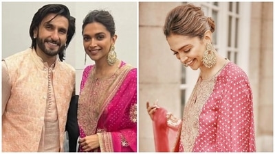 Deepika Padukone takes over California with Ranveer Singh in an elegant pink suit set (Instagram) Deepika Padukone takes over California with Ranveer Singh in an elegant pink suit set (Instagram)