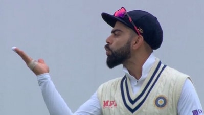 Virat Kohli's celebration. (Twitter) Virat Kohli's celebration. (Twitter)