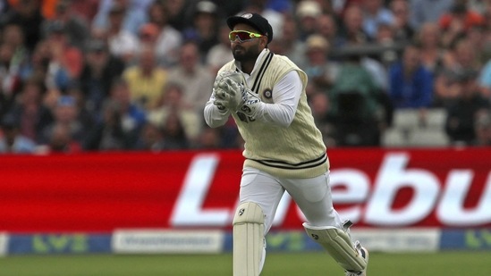 Rishabh Pant takes a catch to dismiss Stuart Broad at Edgbaston(AFP) Rishabh Pant takes a catch to dismiss Stuart Broad at Edgbaston(AFP)