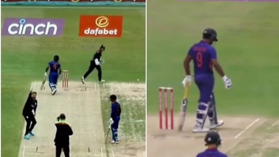 Sanju Samson trapped LBW against Northamptonshire(Twitter) Sanju Samson trapped LBW against Northamptonshire(Twitter)