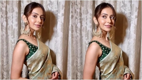 Rakul Preet Singh is 'desi at heart' as she stuns in a brocade silk saree  and sleeveless blouse: Check out pics | Hindustan Times